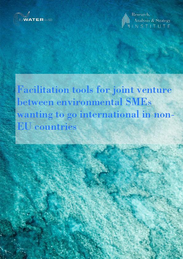 Research, Analysis and Strategy Institute published report on environmental SMEs wanting to go international